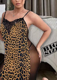 Lingerie tiger made of lycra with chiffon on the sides - with lace from the chest