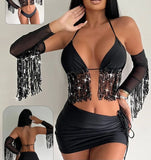 Lingerie Lycra - with threads of shiny sequins