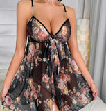 Floral chiffon lingerie