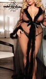 Lingerie made of tulle and feathers