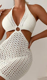 Lingerie made of lycra knitted yarn - open sides and back
