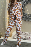 Two-piece pajama made of cotton with butterflies print