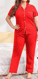 Two-piece pajamas made of dotted cotton