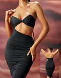 Lingerie made of Lycra, open on one side at the abdomen and with a single shoulder strap