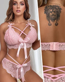 Two-piece lingerie made of lace