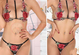 Two-piece lingerie made of lace and Lycra