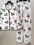 Two-piece pajamas made of cotton with Mickey Mouse print