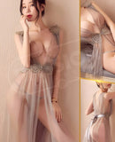 Lingerie made of tulle with lace in the middle