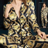 Two-piece satin pajama