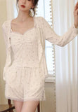 Three-piece pajamas made of cotton
