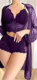Pajamas made of lace and Lycra - with a chiffon robe