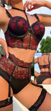 Two-piece lingerie made of lace and Lycra