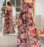 Jumpsuit made of floral chiffon