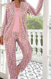Three-piece pajamas made of  floral cotton