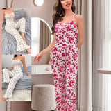Two-piece pajamas made of floral cotton