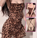Tiger lingerie made of chiffon with open back