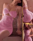 Lingerie made of chiffon with Lycra at the chest and open sides