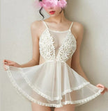 Lingerie made of chiffon and lace with open sides