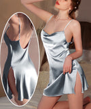 Lingerie made of satin with open sides