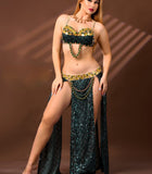 Belly dance suit made of Lycra with handmade embroidery