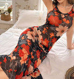 Lingerie made of floral chiffon