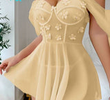 Two-piece lingerie made of chiffon