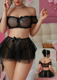 Two-piece lingerie made of tulle