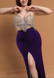 A belly dancing suit made of Lycra with shiny thread embroidery at the chest