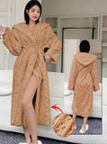 Long robe made of fur