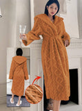 Long robe made of fur