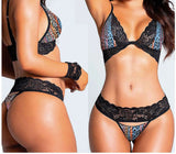 Two-piece lingerie made of Lycra and lace