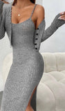 Two pieces Dress made of ribbed knit