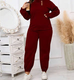 Two-piece pajamas made of melton cotton