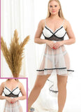 Two-piece lingerie made of tulle and lace