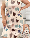 House cash made of cotton with hearts print