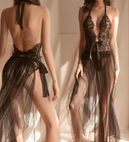 Two-piece lingerie made of tulle and lace