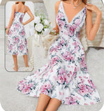 House dress made of floral chiffon