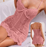 Lingerie made of ruffled chiffon and lace