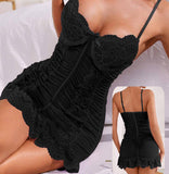 Lingerie made of ruffled chiffon and lace