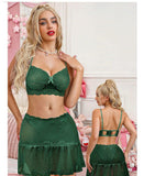 3 Pieces Lingerie Made of Lycra net