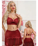 3 Pieces Lingerie Made of Lycra net