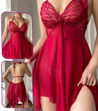 Lingerie made of chiffon with a butterfly shape at the chest and an open back