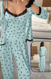 Three-piece pajamas made of cotton