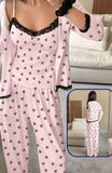 Three-piece pajamas made of cotton