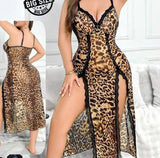 Tiger lingerie made of chiffon and lace with open sides