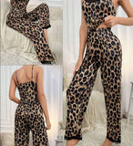 Two-piece tiger pajamas made of lycra