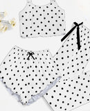 Three-piece pajamas - made of dotted butter