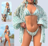 Lingerie Lycra 3 pieces - consisting of a bra, underwear, and a robe
