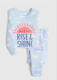 Quilted Melton Pajama - with Clouds Print