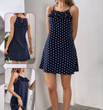 House dress Dotted - with ruffles on the chest - Dala3ny